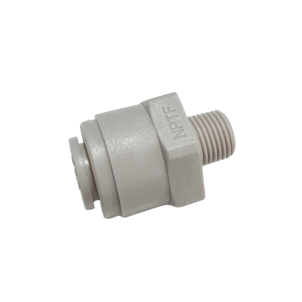 NeoFit - Acetal Gray Male Connector- 3/8"tube x 1/8"NPTF — Bag of 10