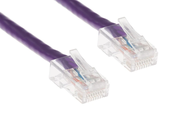 Cat6 Ethernet Patch Cable, Non-Booted, UTP, 3 ft, Purple