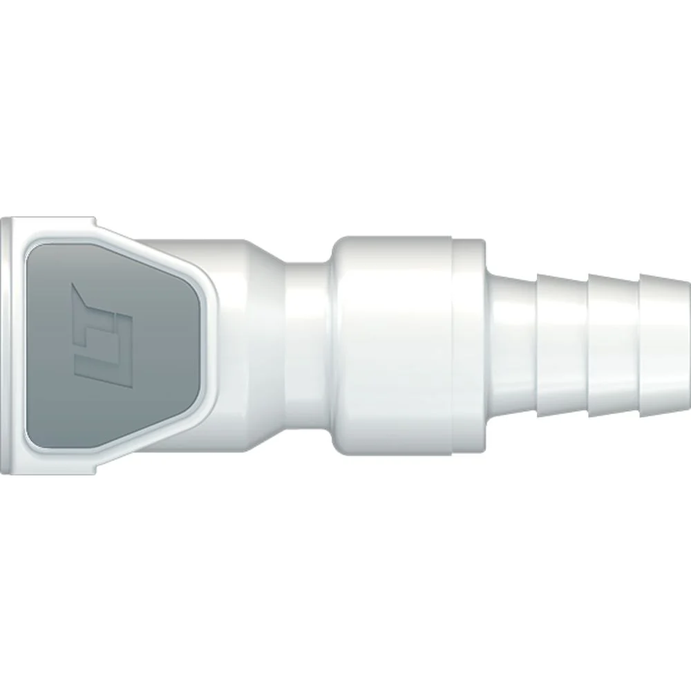LinkTech 50AC Series Straight Female, Non-valved, 3/8" HB, Natural Acetal Long Body — Single