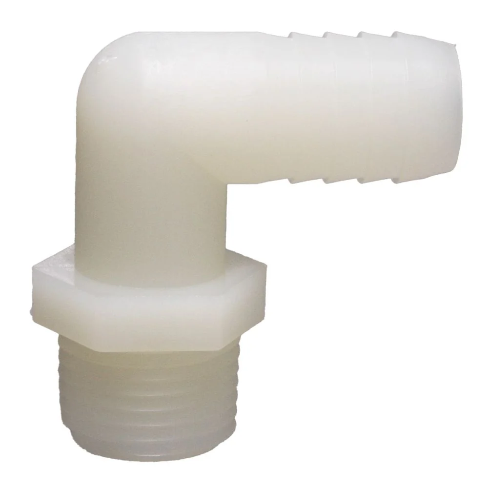 Male Elbow Barb x Male NPT - 1/2" HB x 3/4" MNPT — Single