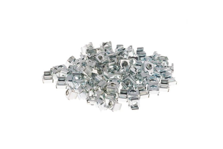 Rack Mount Cage Nuts, M6, Qty 100