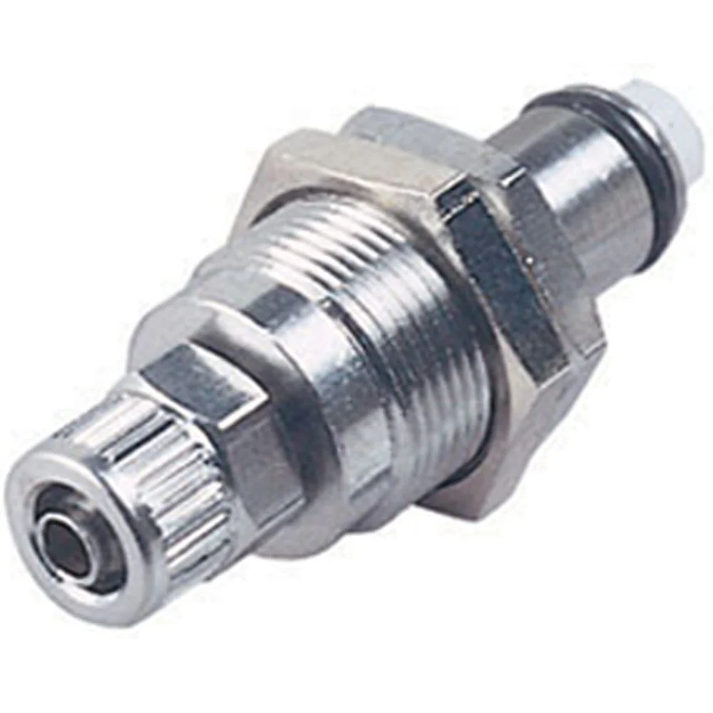 LCD40004 Valved Panel Mount PTF Coupling Insert 1/4 PTF — Pack of 100