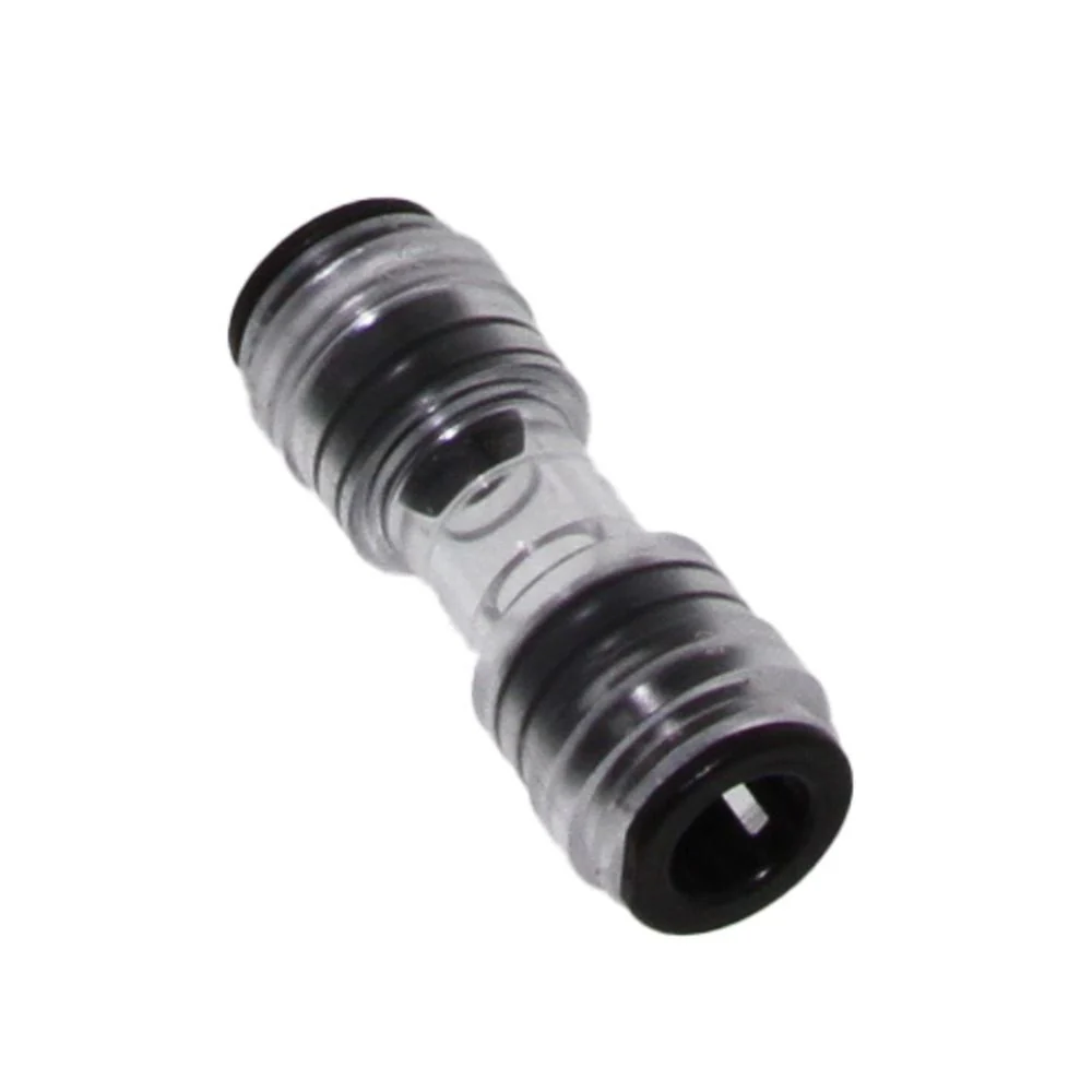 John Guest NC673 Clear Bodied Straight Tube Connector 8mm x 8mm — Bag of 10