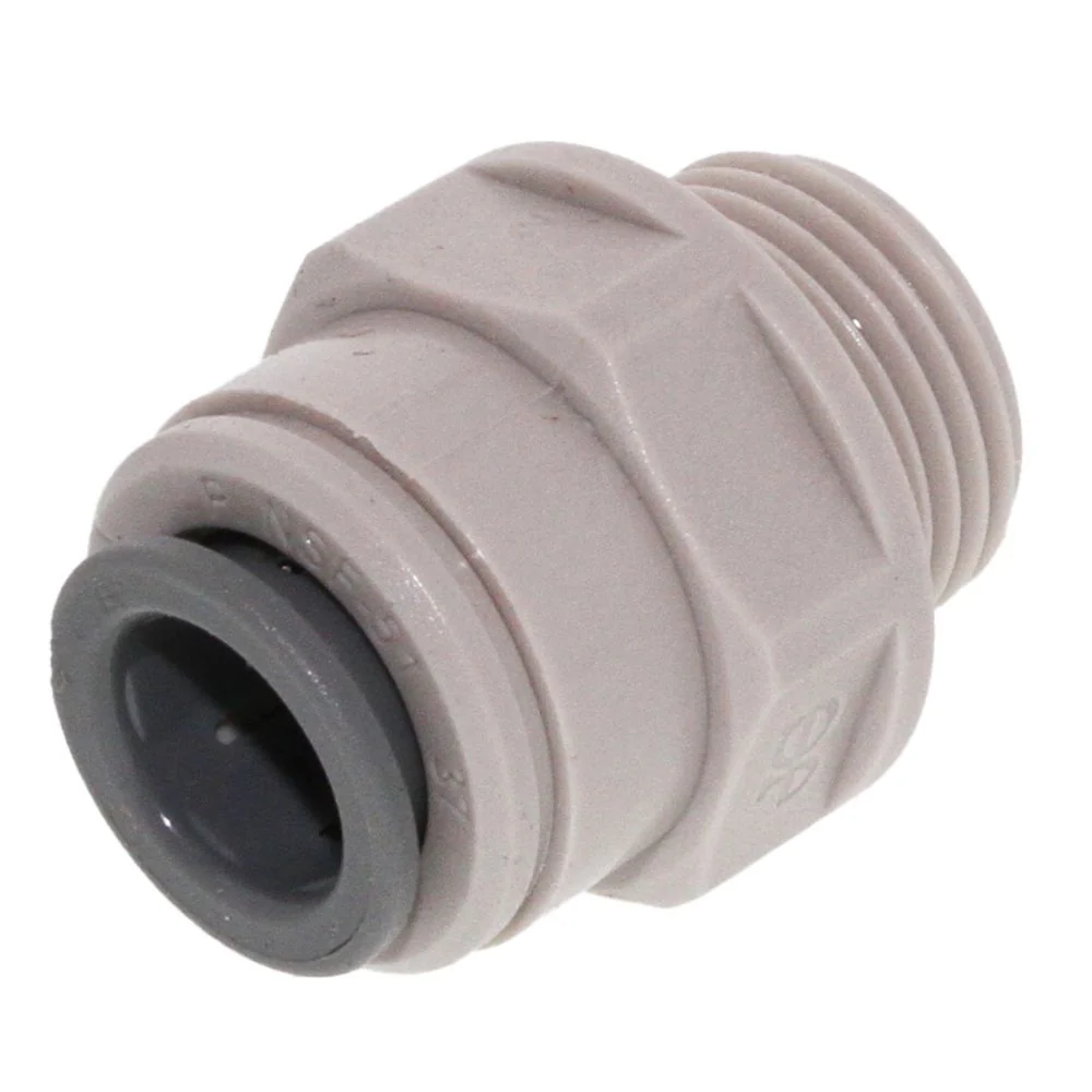 John Guest 3/8" x 3/8" (BSPP) Acetal Male Connector - Gray — Single