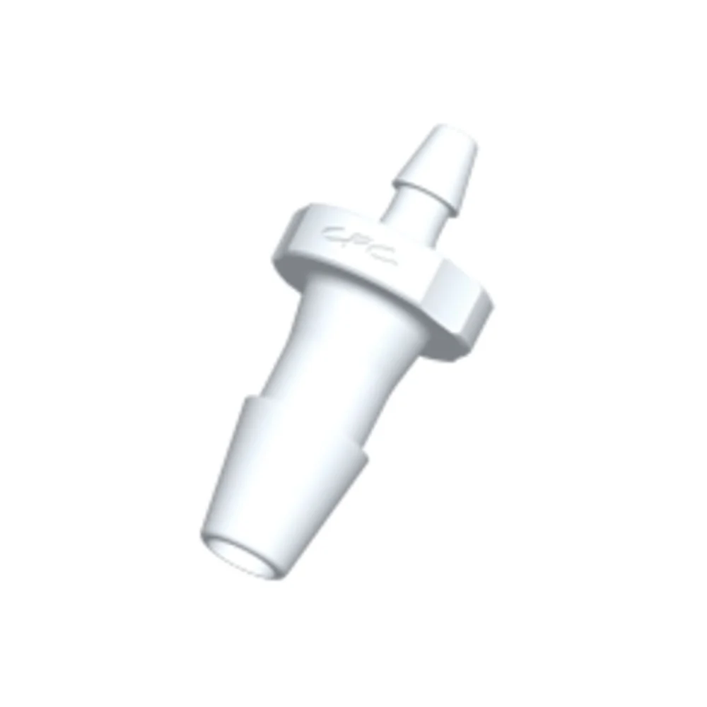Colder HSR4230 Straight Reducer Fitting, 1/8 HB X 1/16 HB, White Nylon — Single