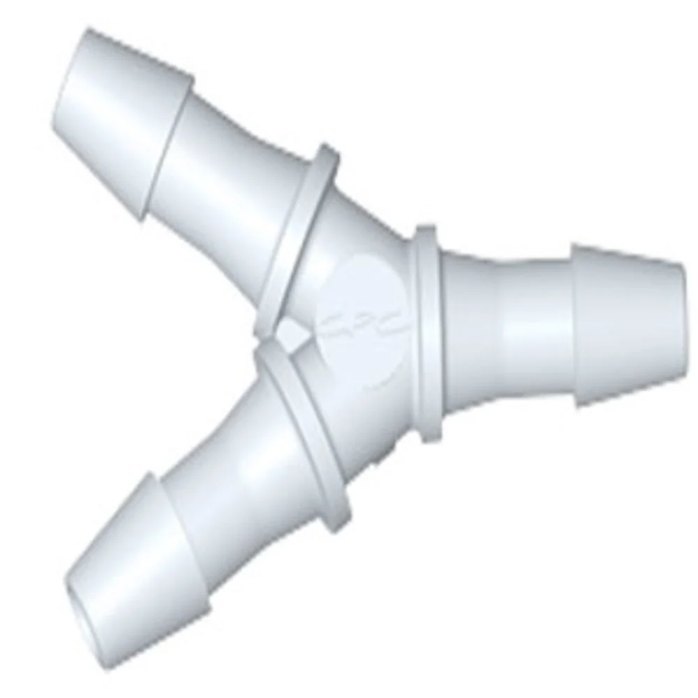 HY570 Y Fitting Natural PVDF 5/32 HB x 5/32 HB x 5/32 HB — Bag of 100