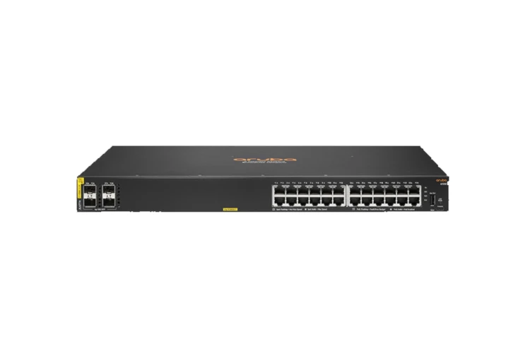 Aruba CX 6100 Series Switch with (24) 10/100/1000 Ports + (4) SFP+ Ports, Factory Sealed, JL678A