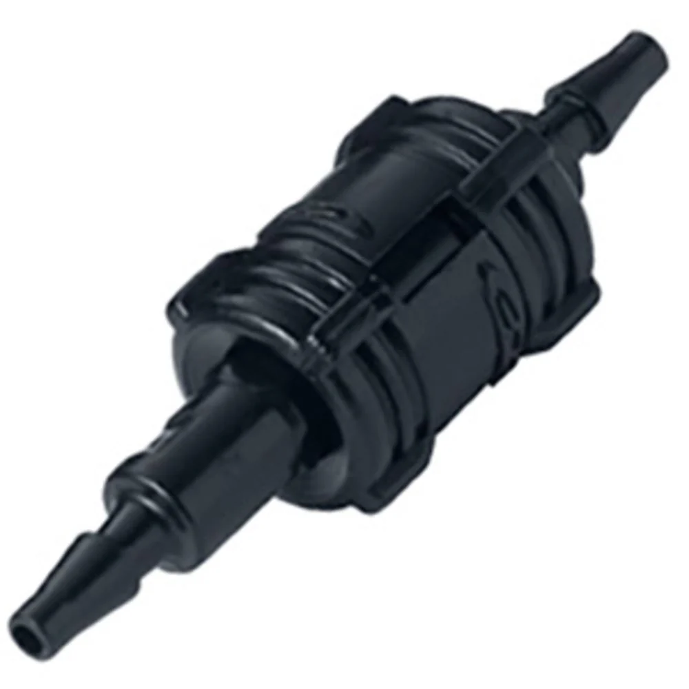 SMCDM3MBLK Valved Inline Hose Barb Black Coupling Set 3mm ID Barb Black — Single