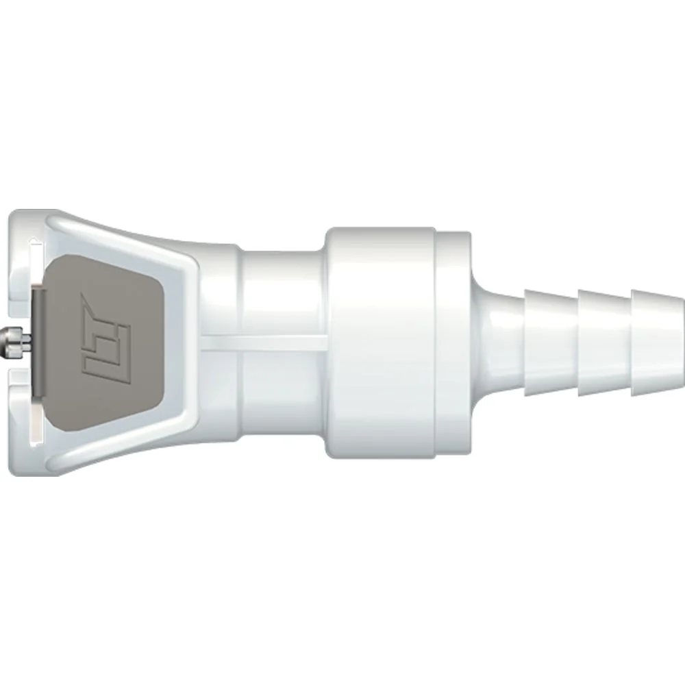 LinkTech 40AC Series Straight Female, Non-valved, 1/4" HB, Natural Acetal — Single