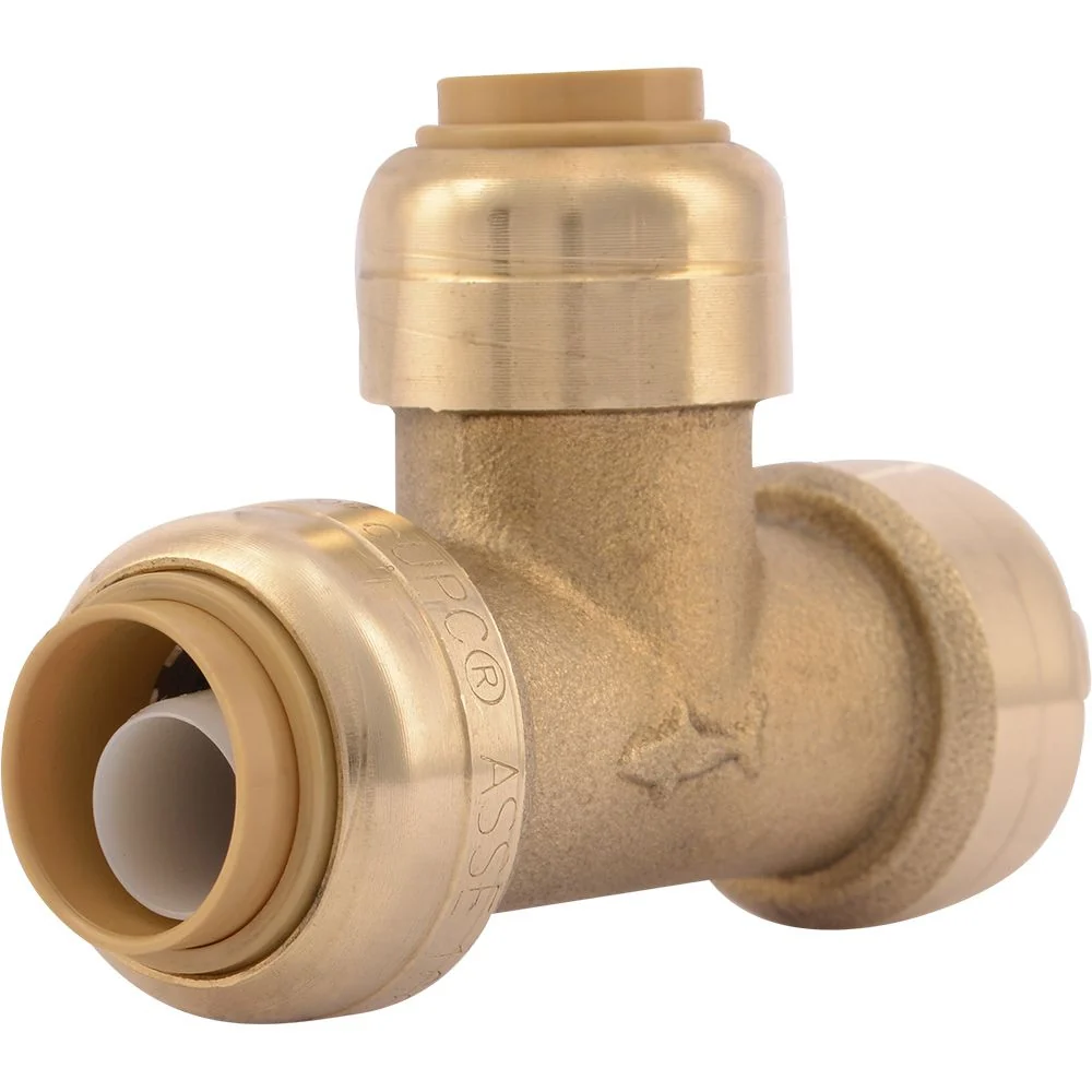 SharkBite® U363LF Lead-Free Brass Push-to-Connect Reducing Tee - 1/2" x 1/2" x 3/8" — Single