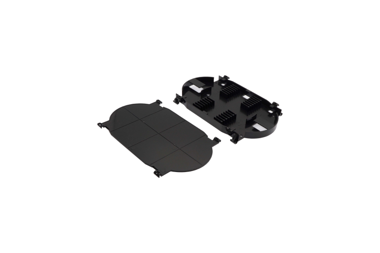 12/24 Fiber Splice Tray – Classic Fusion Tray, Black