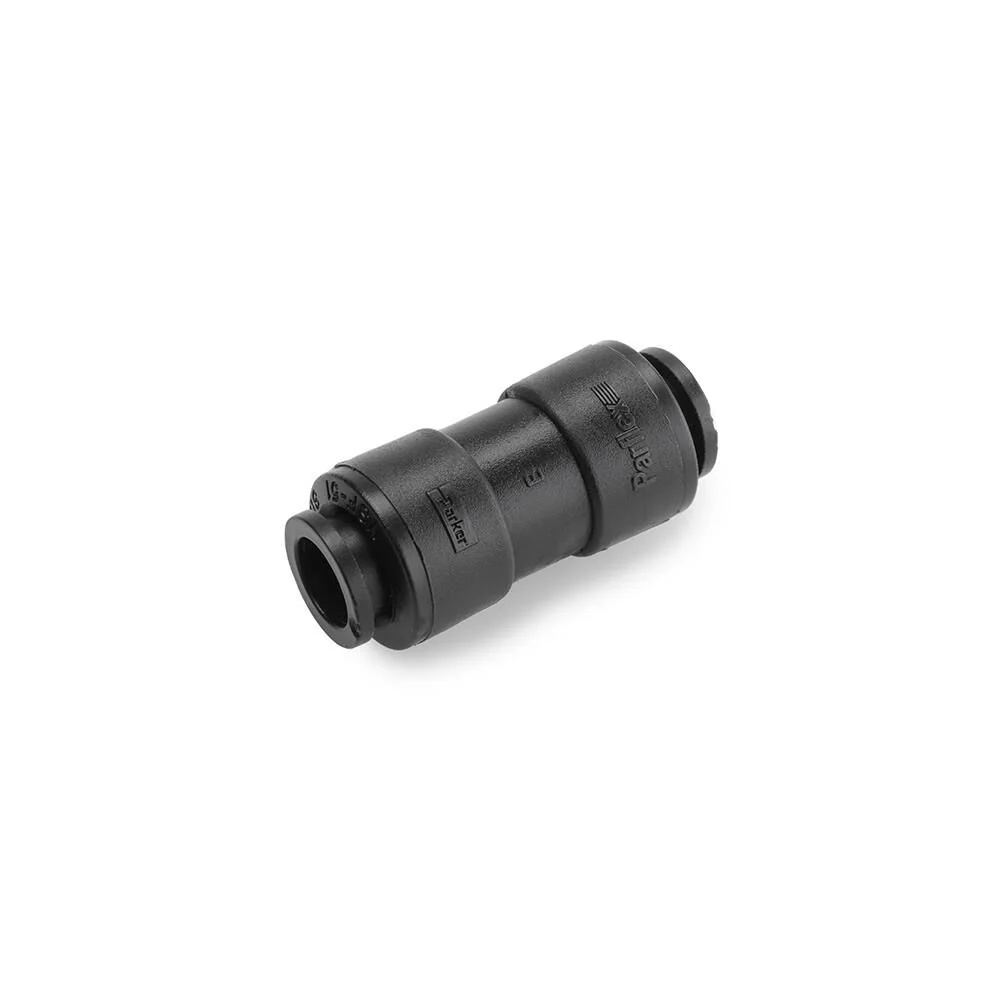 Parker TrueSeal Push in Tube Fitting - 1/4 OD - 1/4 OD - FB4UC4-HBLK — Box of 25