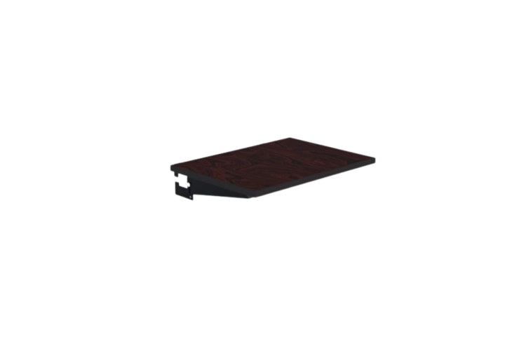 LAN Station 19” x 14” Shelf - African Mahogany