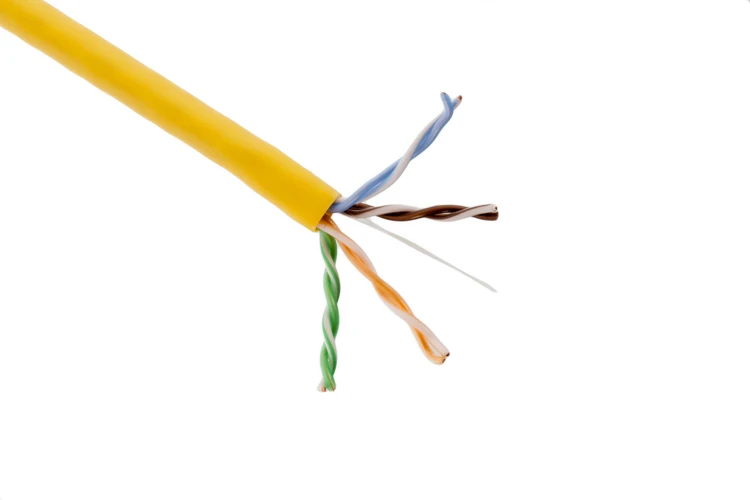 Cat5e Bulk Ethernet Cable, Unshielded, Solid, CMR, Pull Box, 1000 ft, 350 Mhz, Yellow