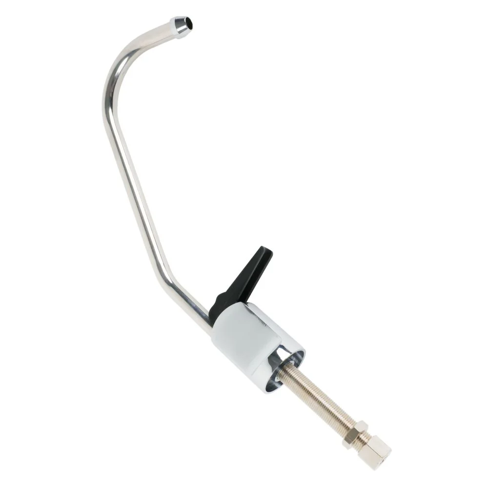 Modern Long-Reach Drinking Water Faucet — Brushed Stainless Steel