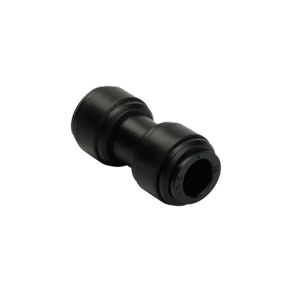 NeoFit - Acetal Black Union Connector 1/4" tube x 6mm tube — Single