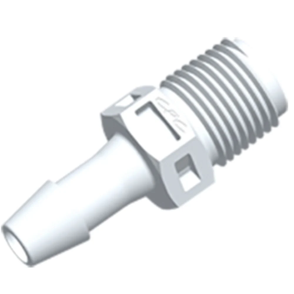 FitQuik Nylon Thread to Tube Straight Fitting - 1/8 NPT to 3/16 ID Barb — Pack of 1000