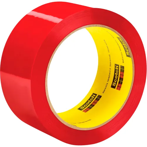 Scotch® 373 Carton Sealing Tape, 2" x 55 Yds., 2.5 Mil, Red - Pkg Qty 6