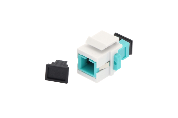 Keystone Jack SC/UPC Multimode Simplex OM3 Aqua