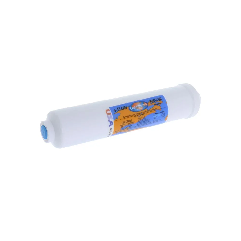 Omnipure Inline K2515-BB 1 mic CTO/Lead/Cyst - 10" x 2" Filter - 1/4" FPT (Everpure Compatible IN-10 CL-1) — 25-Pack