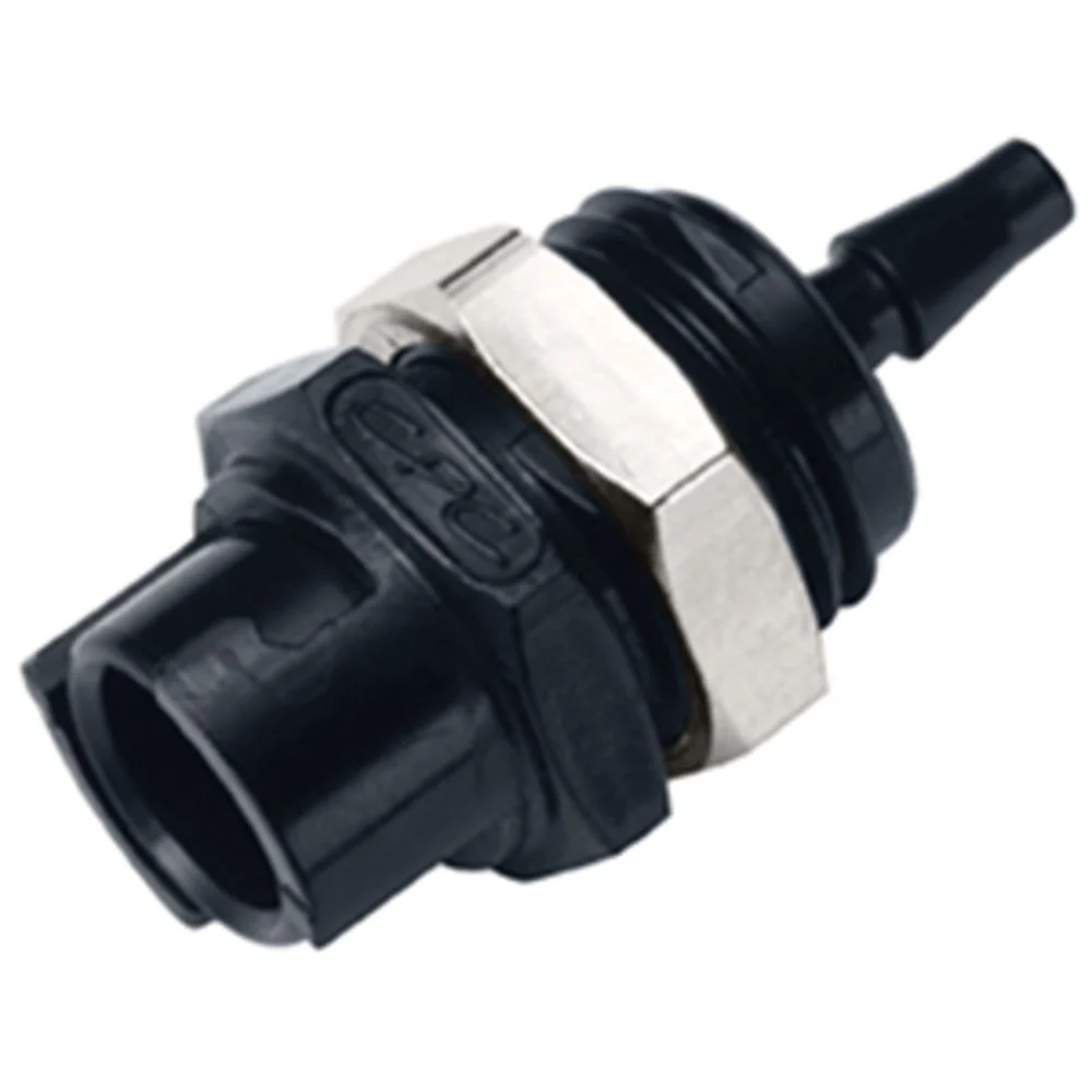SMFPMM3BLK Non-Valved Panel Mount Hose Barb Coupling Body 3MM Hose Barb — Pack of 500