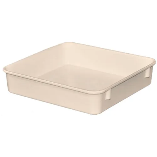 MFG Tray Molded Fiberglass Toteline Nesting Tote, 9-3/4"L x 9-1/4"W x 2-1/8"H, White