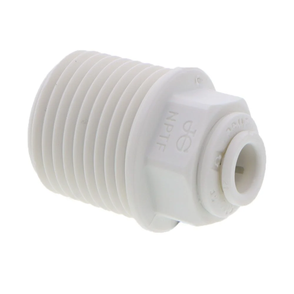 John Guest Male Connector NPTF Polypro - 1/4 x 1/2 NPTF — Bag of 10