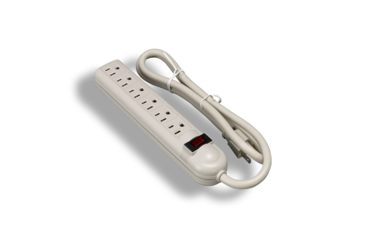 Surge Protector Power Strip With (6) 15A Outlets and 4ft Cord