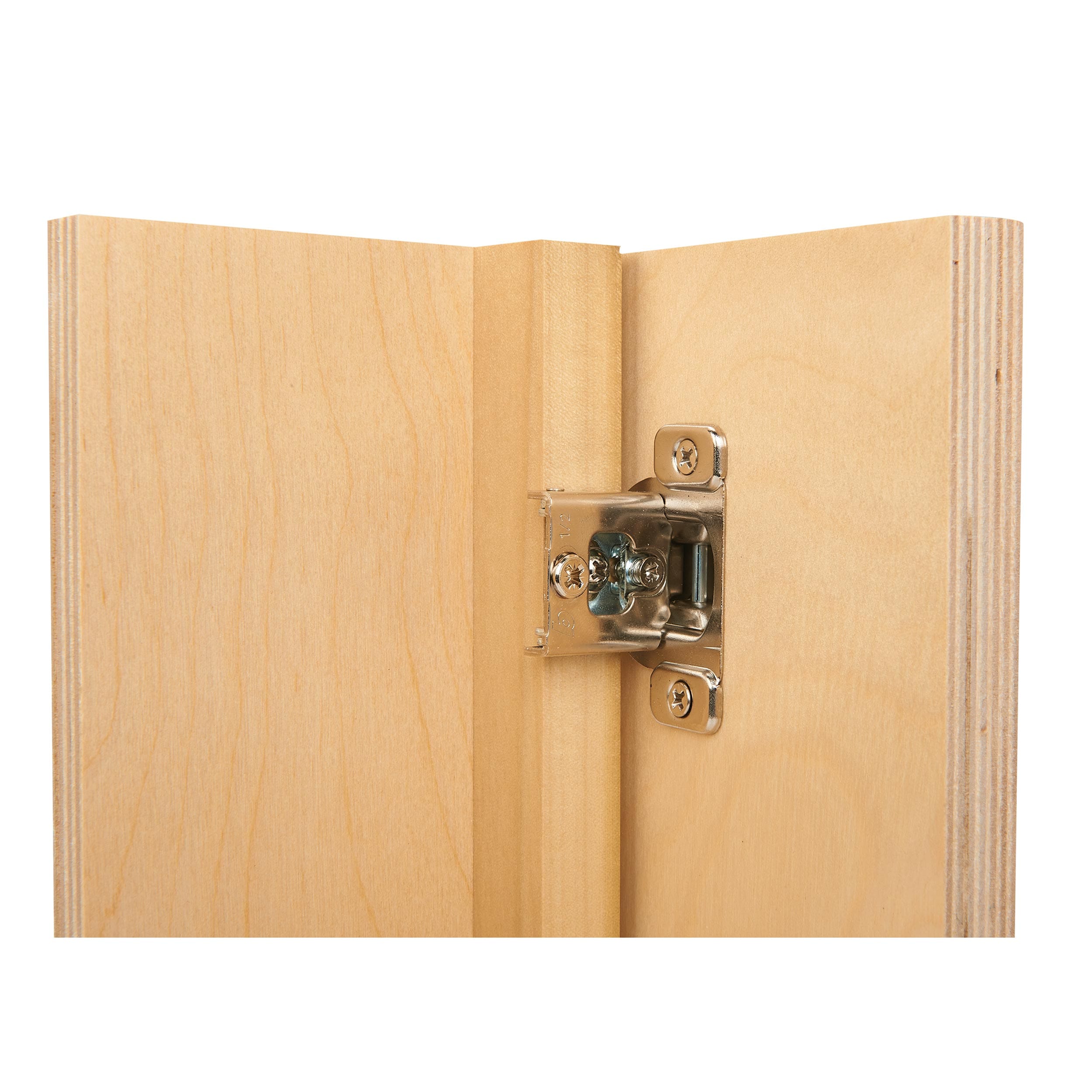 Compact 1/2" Edge Mount Cabinet Hinge - 1/2" Overlay - 1 Pair