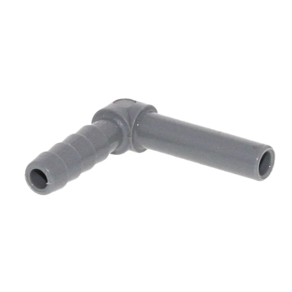 John Guest Stem Elbow Barb Connector - 1/4 OD Stem x 1/4 ID Barb — Single
