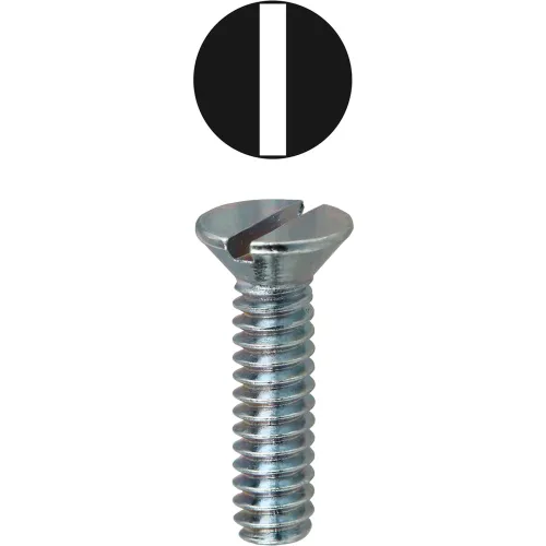 L.H.Dottie® Slotted Flat Head Machine Screw, 3/8"-16 x 3", 100 Pack