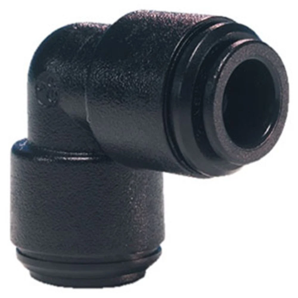 John Guest Union Elbow BLACK ACETAL - 12mm — Bag of 10