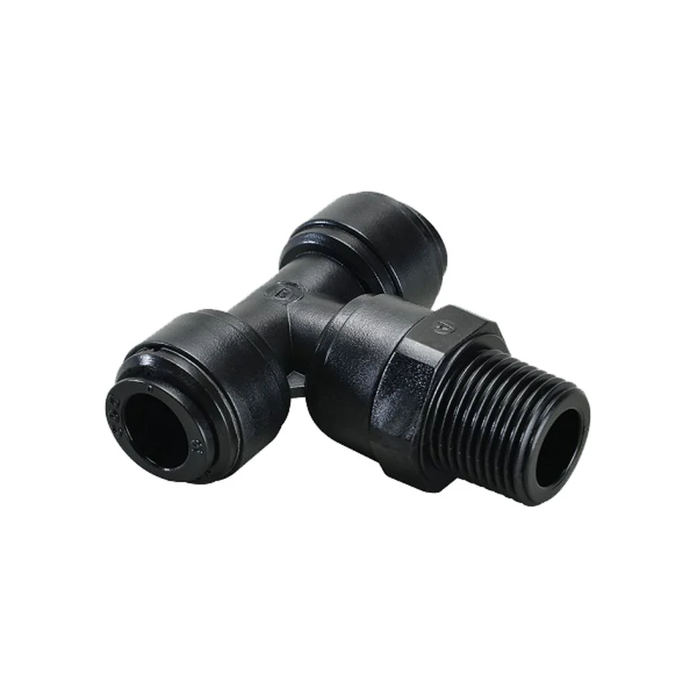 NeoFit - Acetal Black Swivel Tee 4mm (5/32") x 1/4" BSPT — Single
