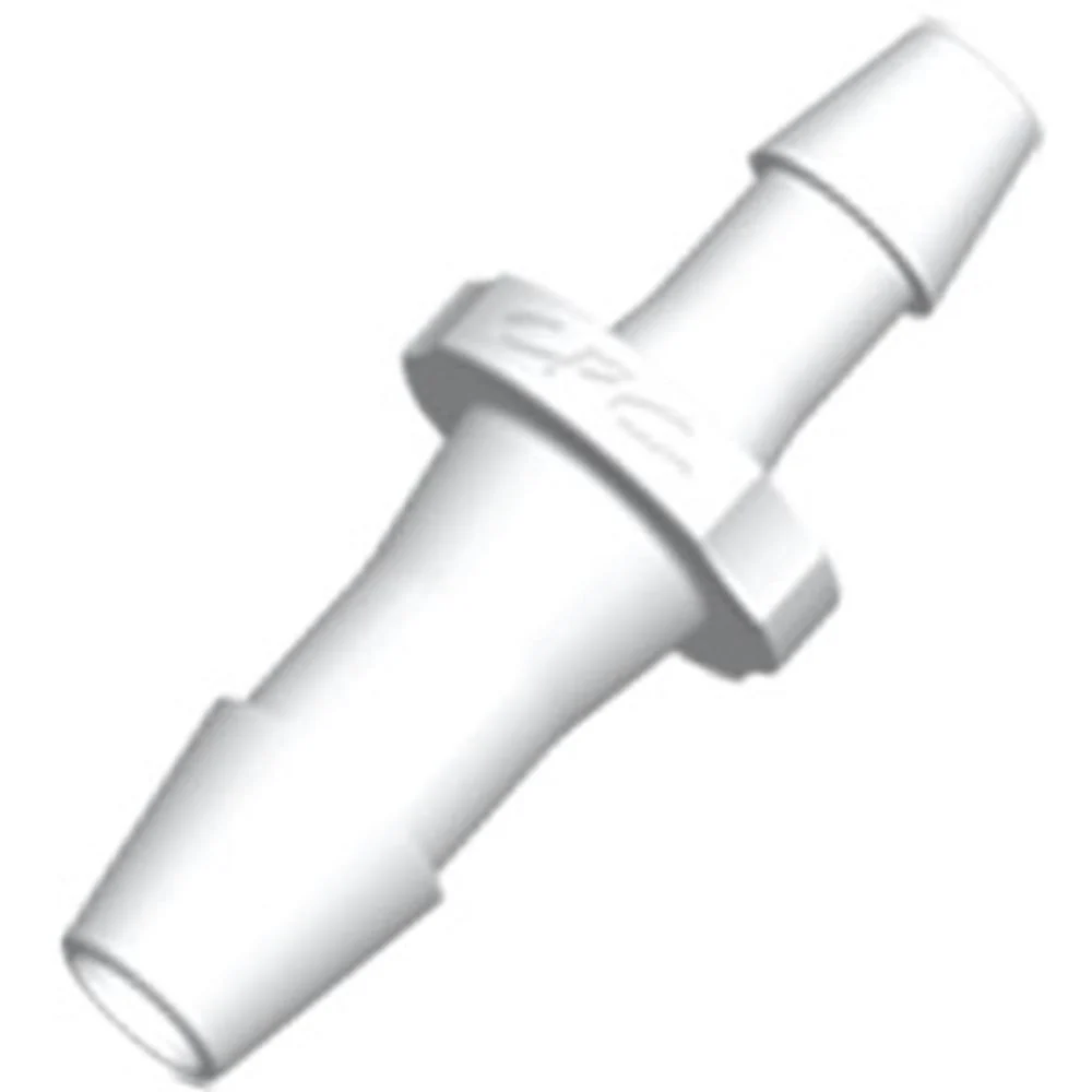 FitQuik Polycarbonate Tube to Tube Straight Reducer Fitting Purple Tint - 1/4" ID barb x 1/8" ID — Bag of 100