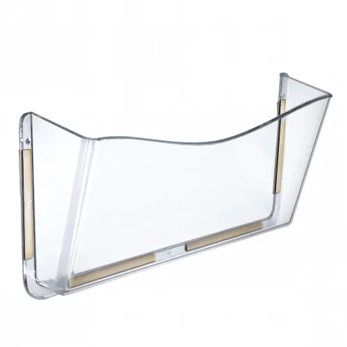 Global Approved 250035, Single Pocket Wall File W/ Adhesive Tape, 14-3/4"W x 3"D x 7"H - Pkg Qty 4