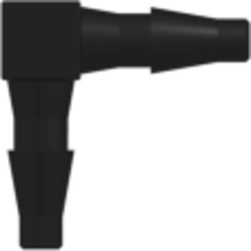 Linktech Tube Fitting with Classic Series Barbs, 1/16" ID, Black Nylon — Box of 1,000