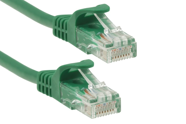 Cat5e Ethernet Patch Cable, Snagless, UTP, 3 ft, Green