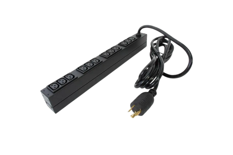 APC Basic 1U Rack PDU, 16A 208V Power Distribution Unit with (12) C13 Outlets, AP9566