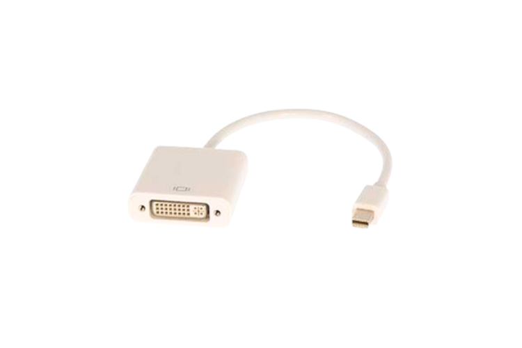 Mini DisplayPort(Thunderbolt) male to DVI Female Adapter, White, 4in