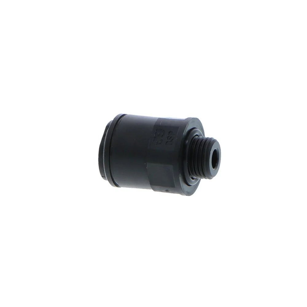 John Guest Male Connector BLACK ACETAL - 8mm x 1/8 BSPP — Bag of 10