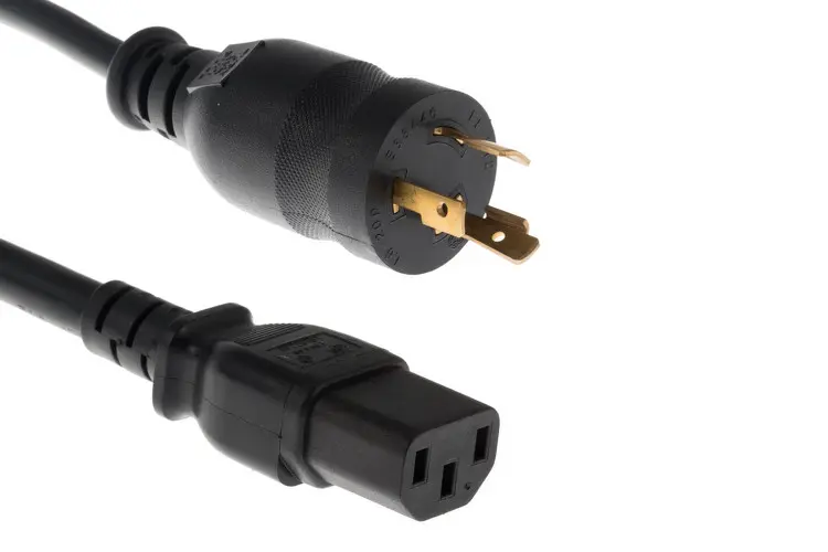AC Power Cord, L6-20P to C13, 14 AWG, 8ft