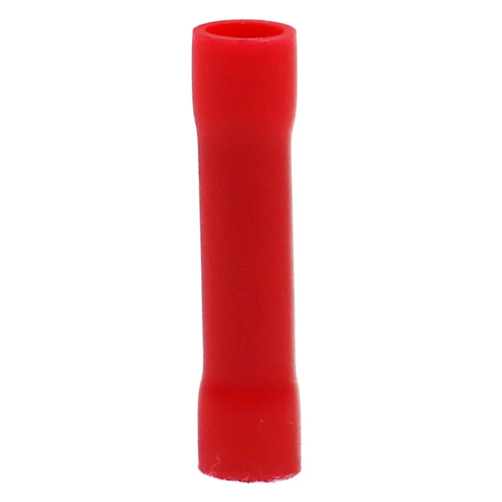 Butt Splice Connector, 22-18 AWG, Red Nylon — Pack of 25