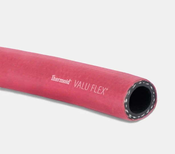 00114512400 by Thermoid | Valuflex/GS Multipurpose Air and Water Hose | 3/4" ID | Red | 300 PSI — 75' Exact Length