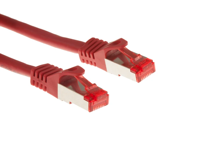 CAT6A Shielded Ethernet Patch Cables, Snagless, 1 ft, Red