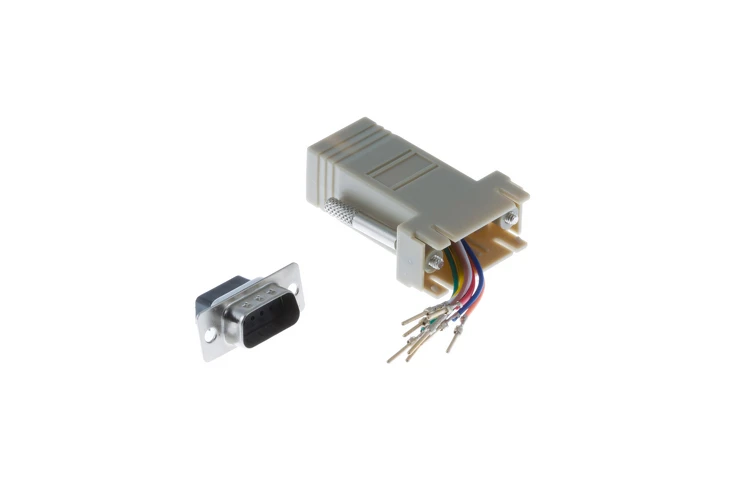 DB9 Male to RJ45 Female Modular Adapter