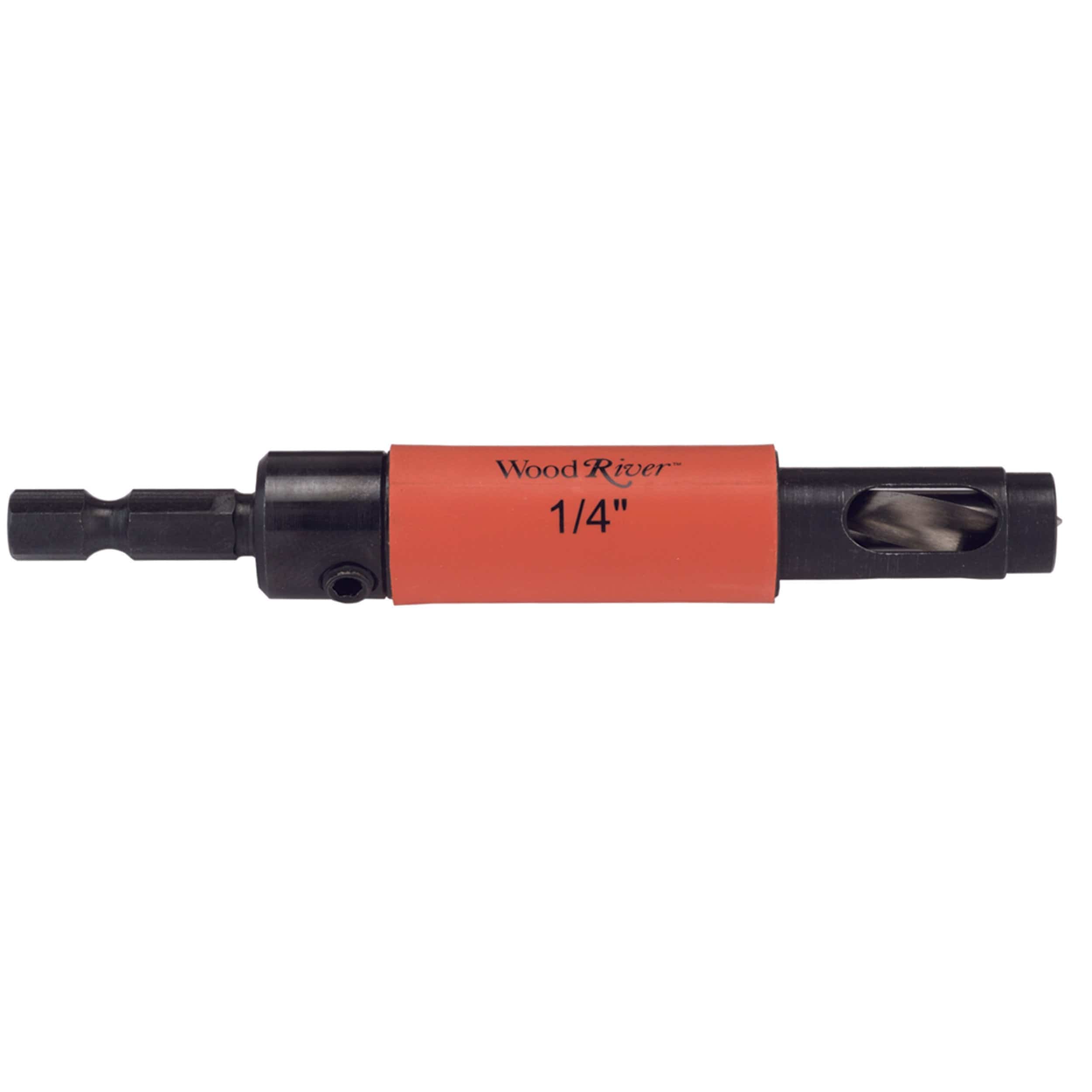 Self-Centering Drill Bit For WoodRiver Shelf Pin Drilling Jig — 1/4"