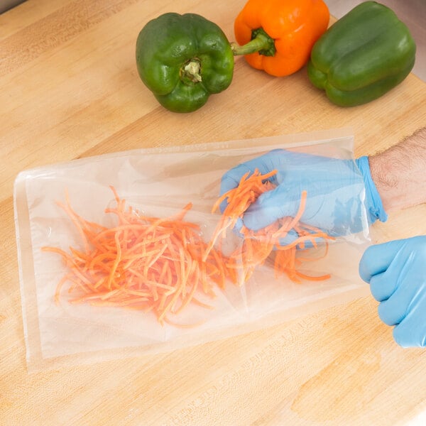 ARY VacMaster 947220 8" x 12" Full Mesh Qt. Size External Vacuum Packaging Pouches / Bags 3 Mil - 50/Pack