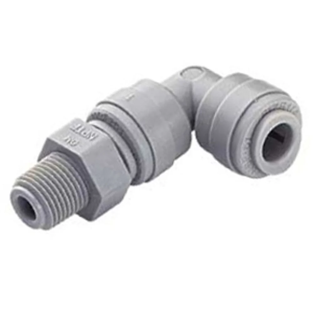 DMfit Male BSPT Swivel Elbow - 3/8" Push-in x 3/8" BSPT — Single
