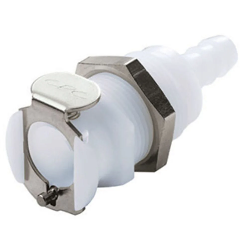 28000 NSF Non-Valved Panel Mount Hose Barb Coupling Body 1/4 ID Barb — Pack of 250