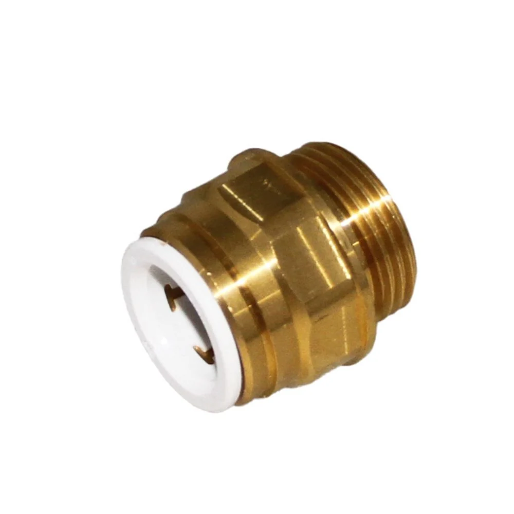 John Guest Male Cylinder Adapter - 22mm x 1 Brass Male BSP — Bag of 5
